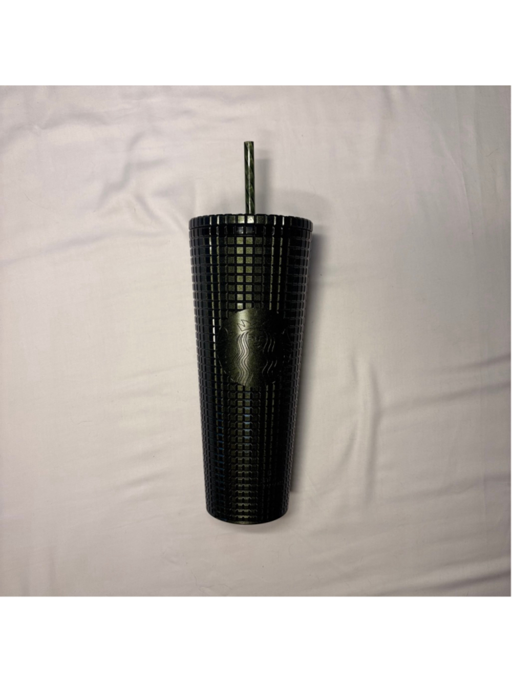 Starbucks Holiday 2021 Tumbler Venti Green Glitter Grid, Limited Edition 24 Oz